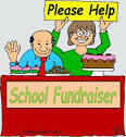 image with two adults with a sign saying please help- school fundraiser
