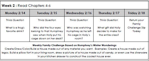 Winter According to Humphrey trivia questions and read-a-long videos for chapters 4-6.​