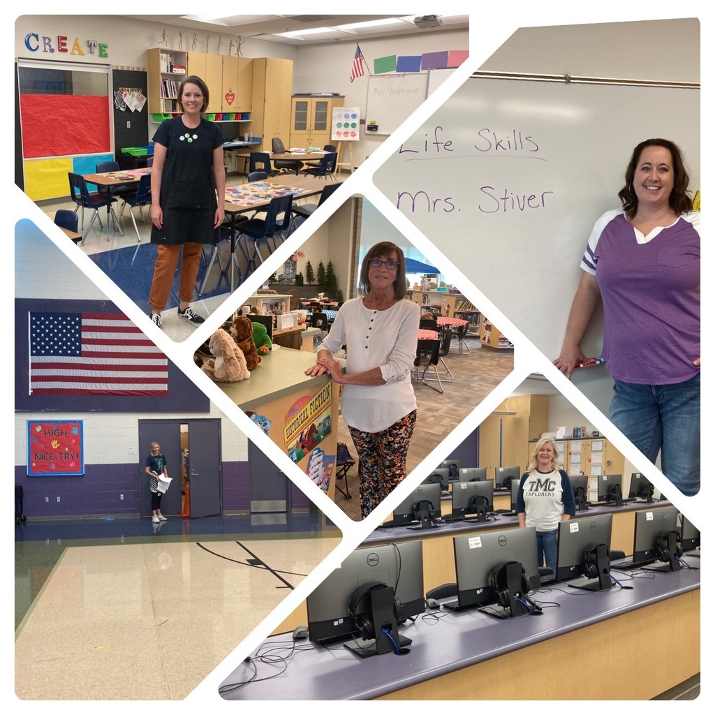 Meet the Specialty Teachers: Mrs. Ede (Library), Mrs. Striver (Life Skills), Mrs. Jarman (Computers), Mrs. Hadfield (P.E.), and Mrs. Shakespear (Art)