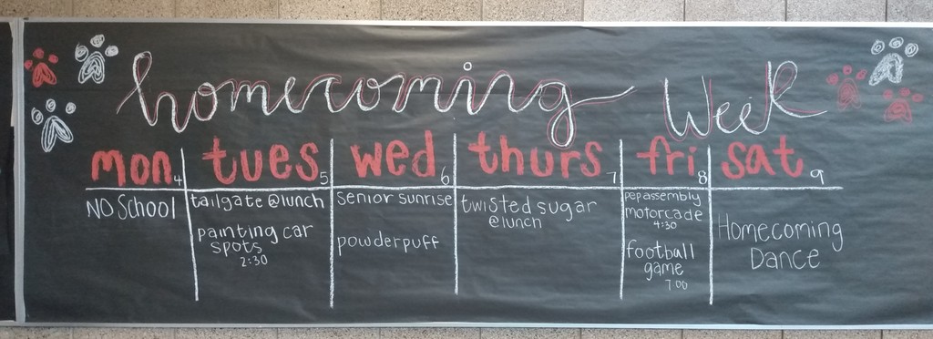 Homecoming Schedule